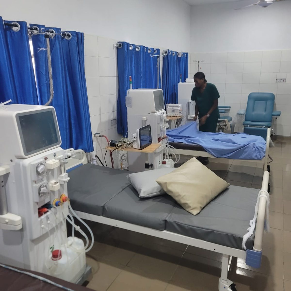 Nurse attending to a patient at Biowu Hospital Limited